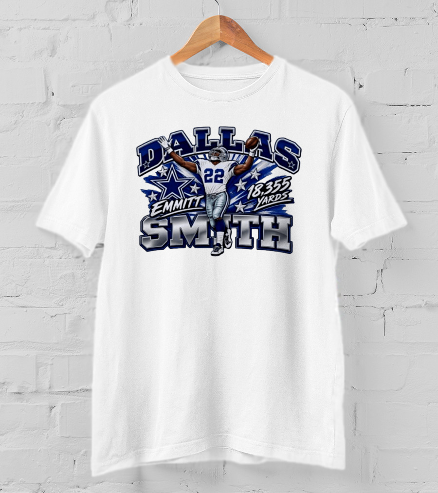 Dallas Emmitt Smith 22 Cowboys 18355 Yards Legend Star T-Shirt