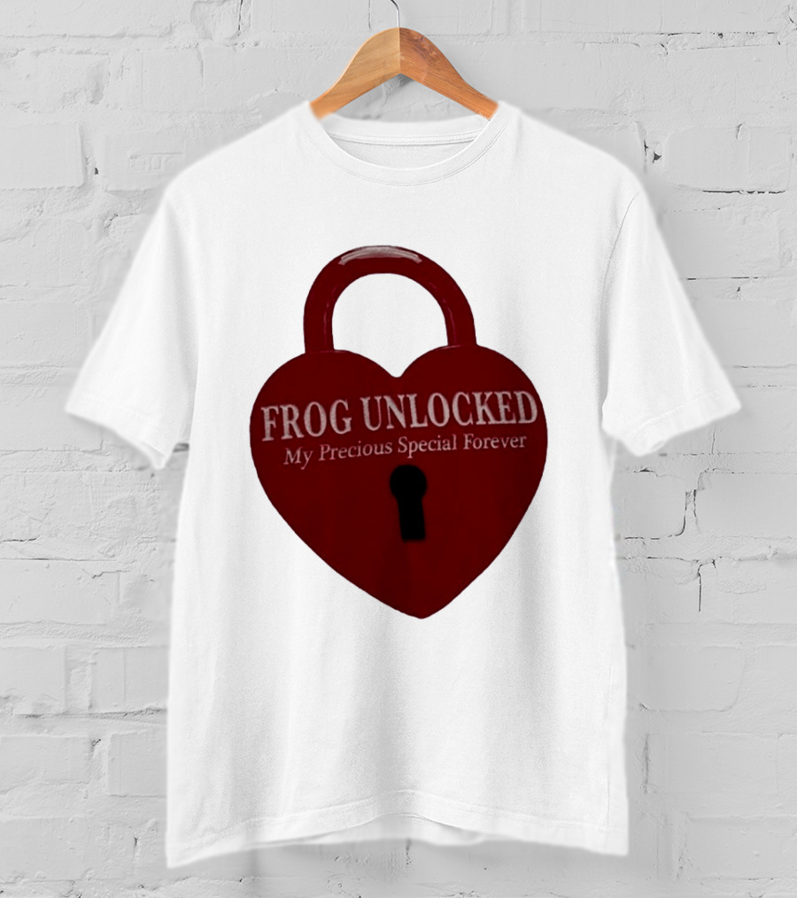 Frog Unlocked Heart Lock My Precious Special Forever T-Shirt