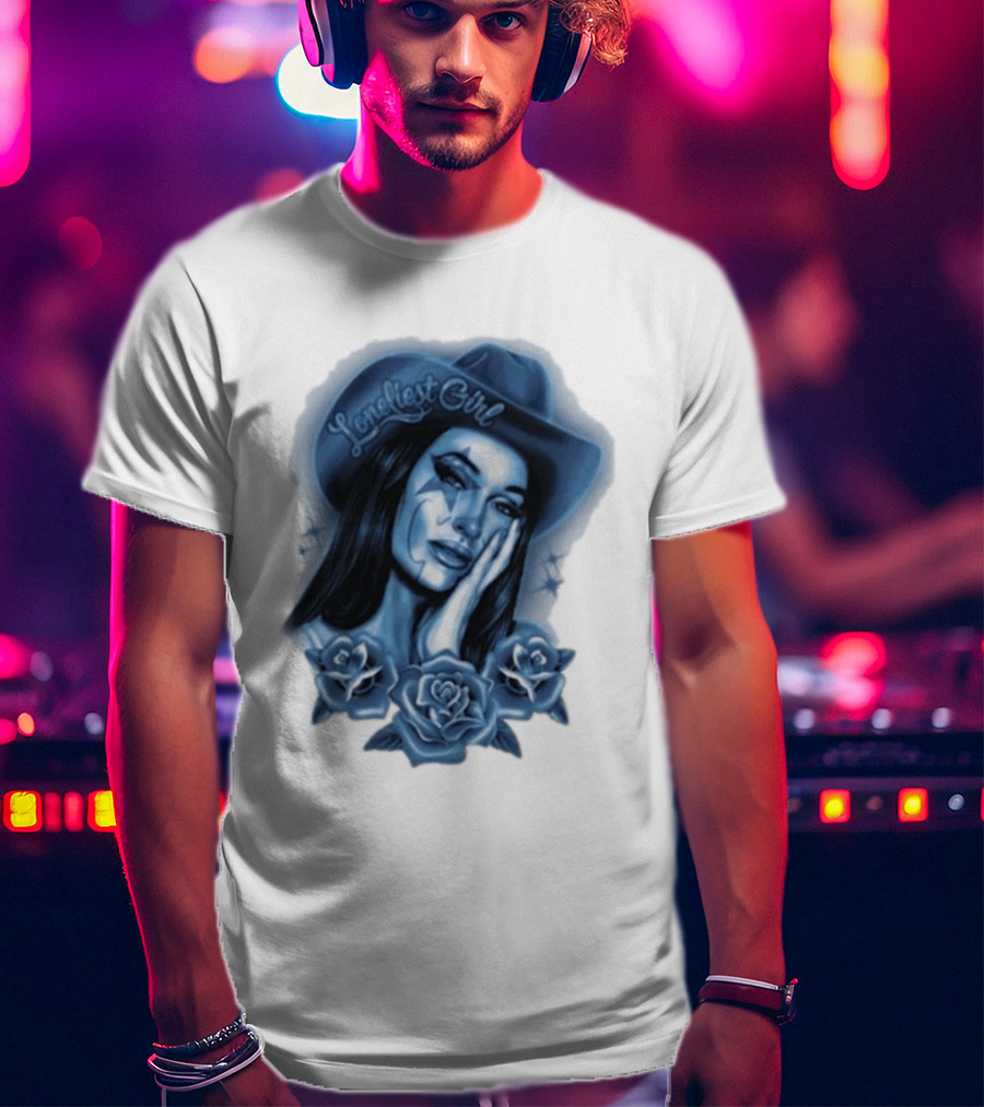Kacey Musgraves Middle Of Nowhere Tour 2026 Loneliest Girl Airbrush Roses Blue Hat T-Shirt