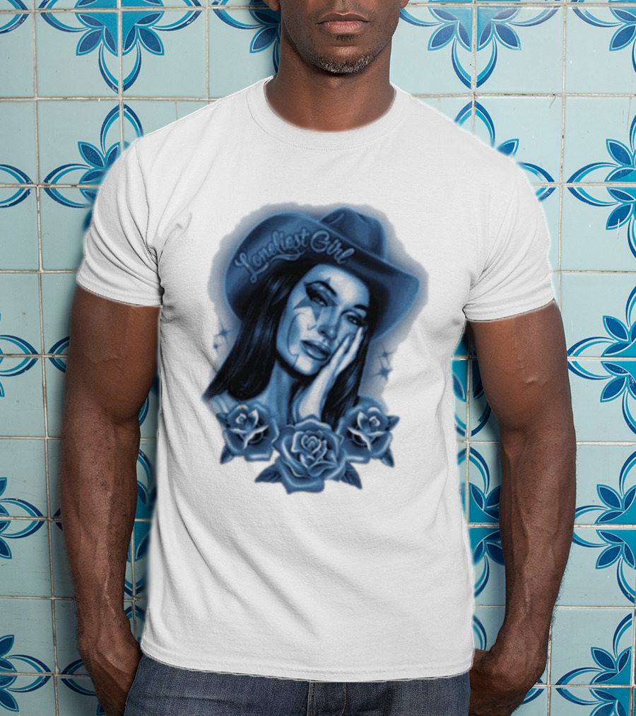 Kacey Musgraves Middle Of Nowhere Tour 2026 Loneliest Girl Airbrush Roses Blue Hat T-Shirt