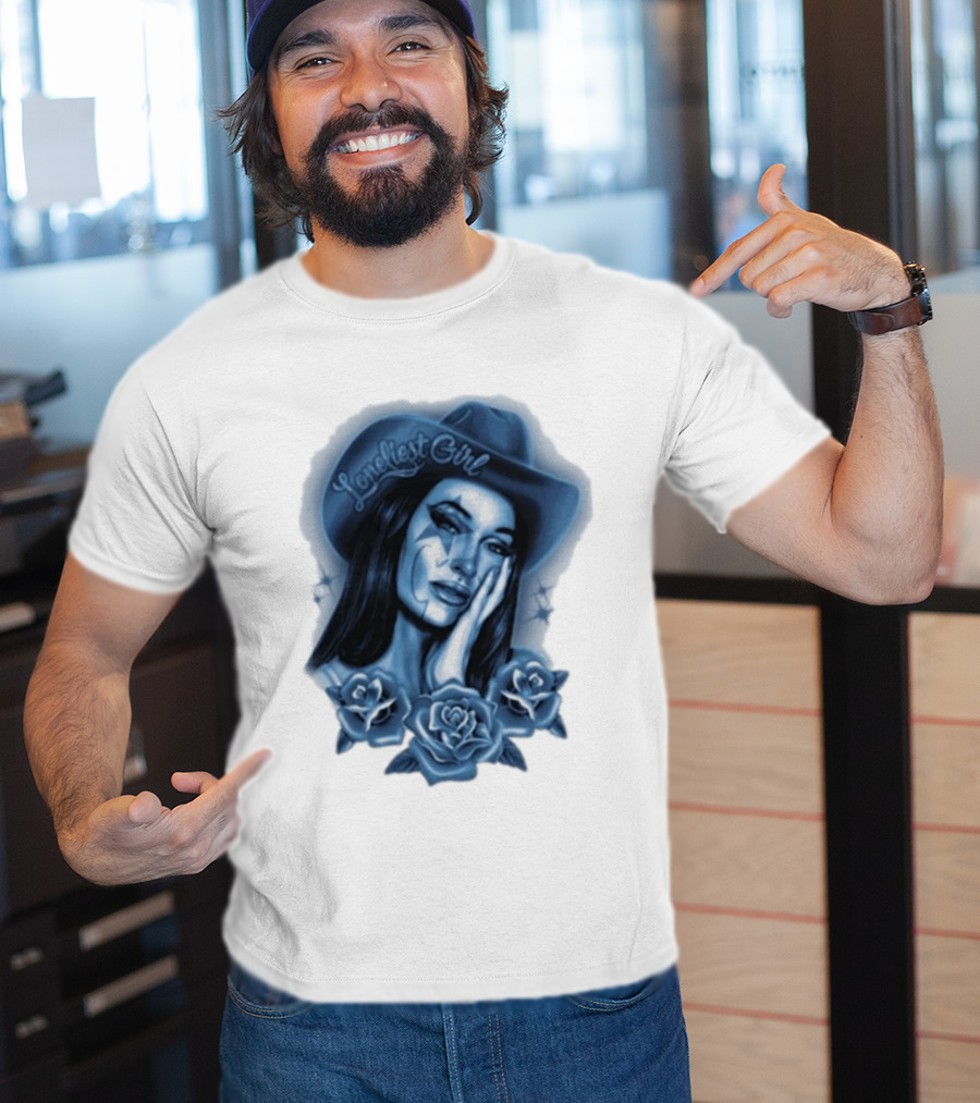 Kacey Musgraves Middle Of Nowhere Tour 2026 Loneliest Girl Airbrush Roses Blue Hat T-Shirt
