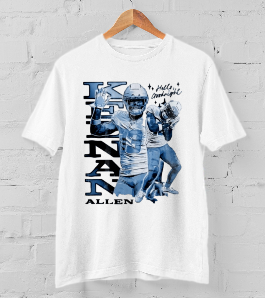 Los Angeles Chargers Keenan Allen Hello Goodnight Waving Sleeping Pose T-Shirt