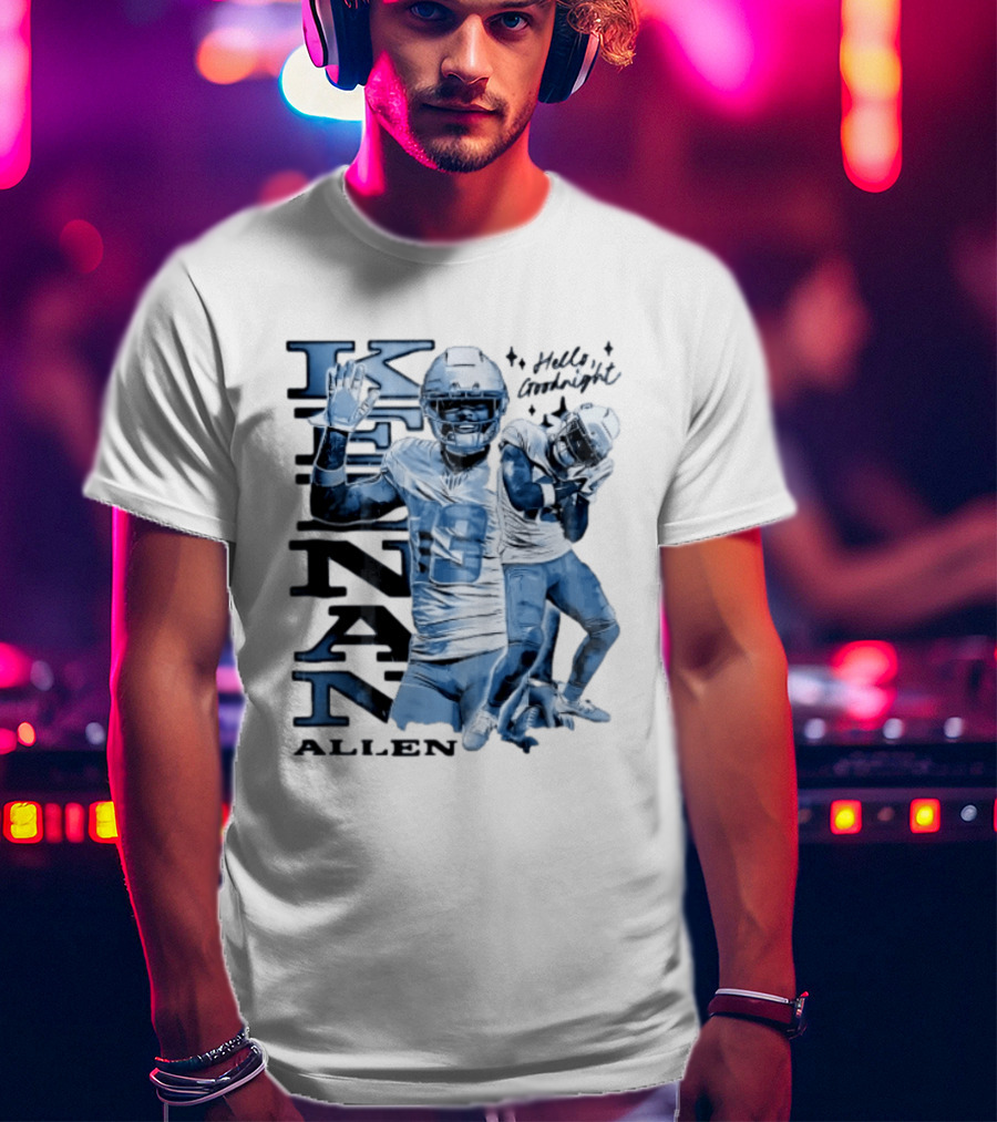 Los Angeles Chargers Keenan Allen Hello Goodnight Waving Sleeping Pose T-Shirt