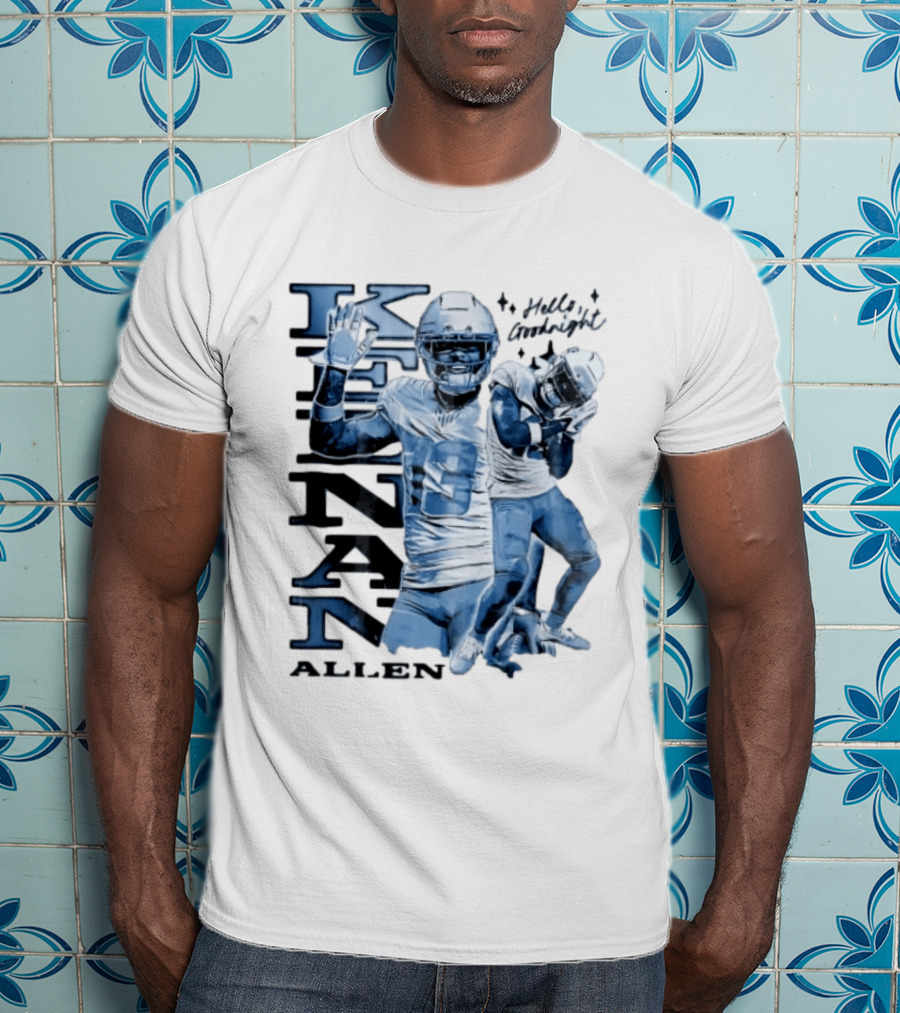 Los Angeles Chargers Keenan Allen Hello Goodnight Waving Sleeping Pose T-Shirt
