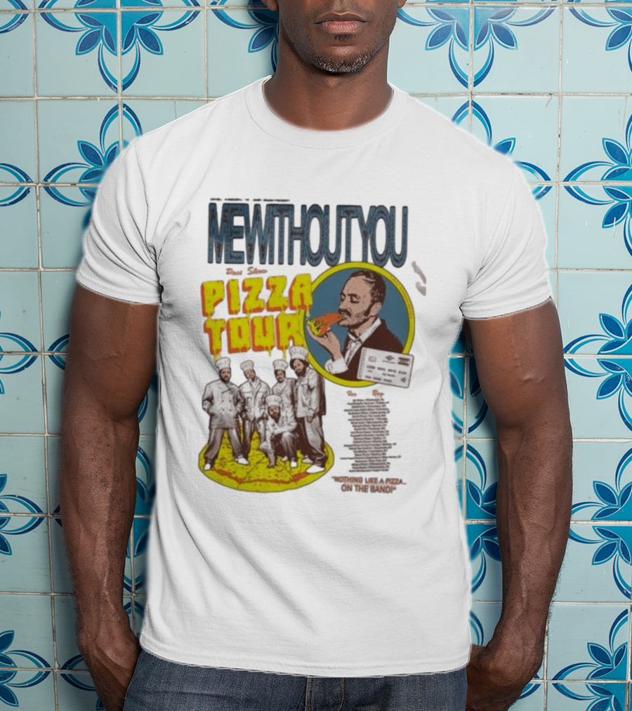 MeWithoutYou Pizza Tour Band Eating Slice T-Shirt