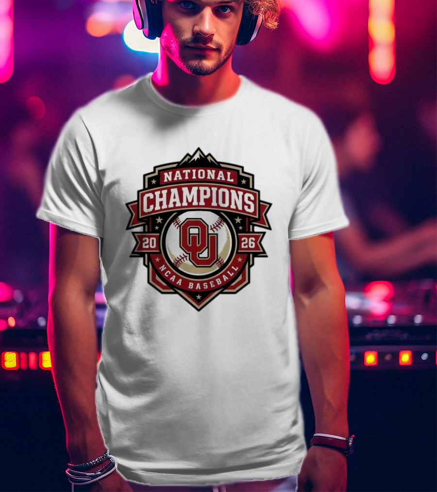 Oklahoma Sooners 2026 National Champions NCAA Baseball CWS T-Shirt