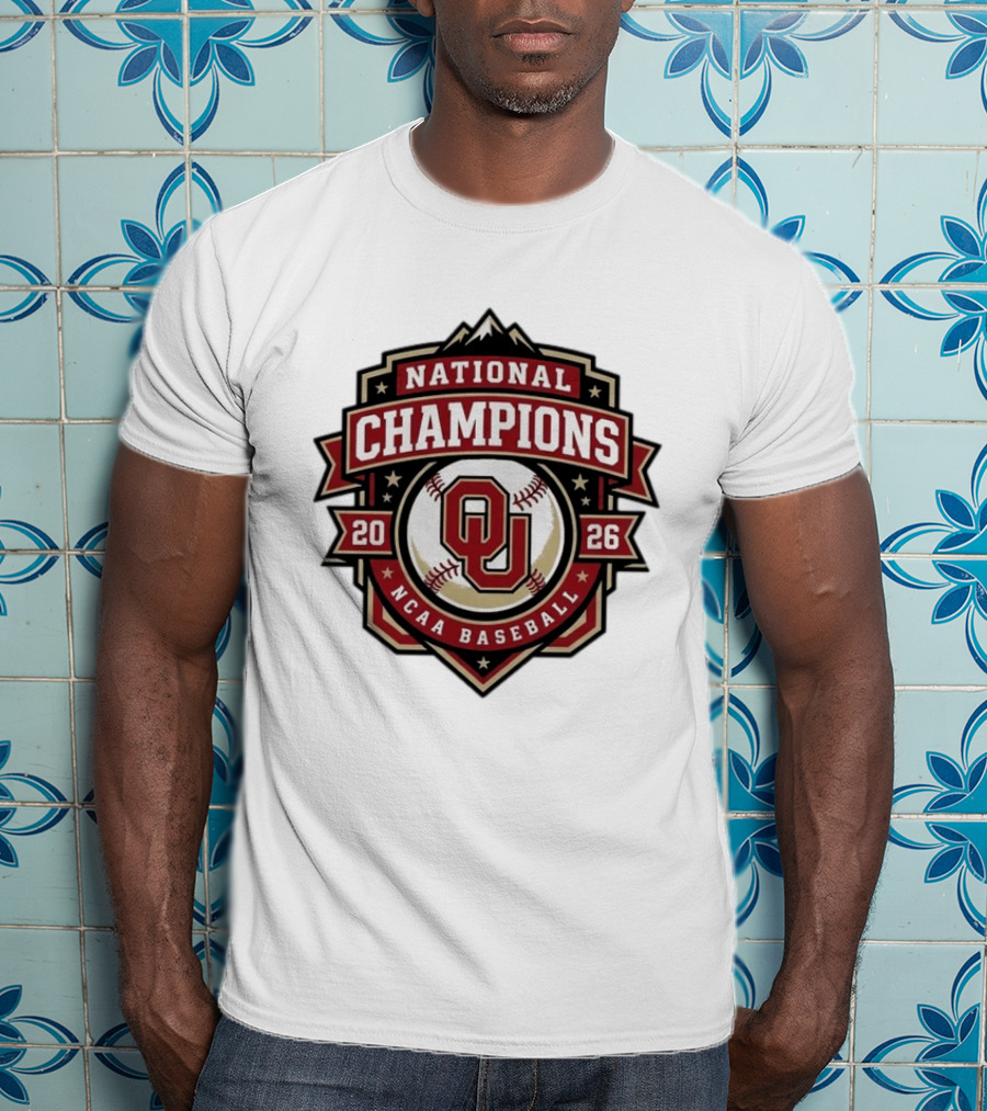 Oklahoma Sooners 2026 National Champions NCAA Baseball CWS T-Shirt