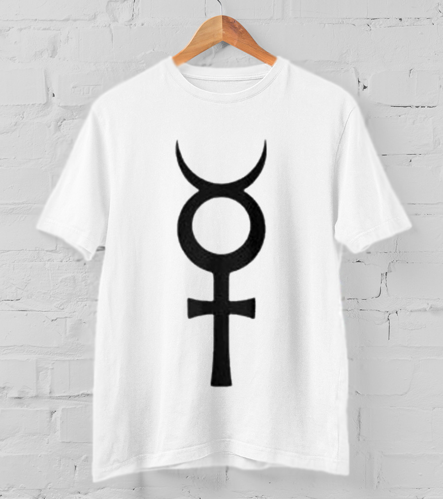 Osamason White Symbol Mercury Sign T-Shirt
