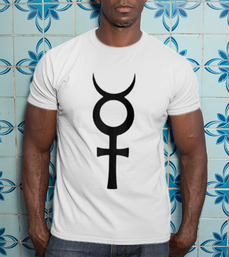 Osamason White Symbol Mercury Sign T-Shirt