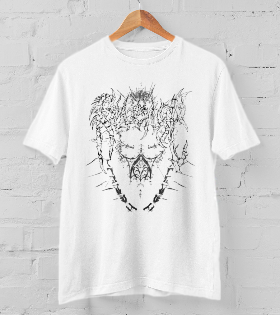 Revenge Crucible Heather Grey Black Skull T-Shirt