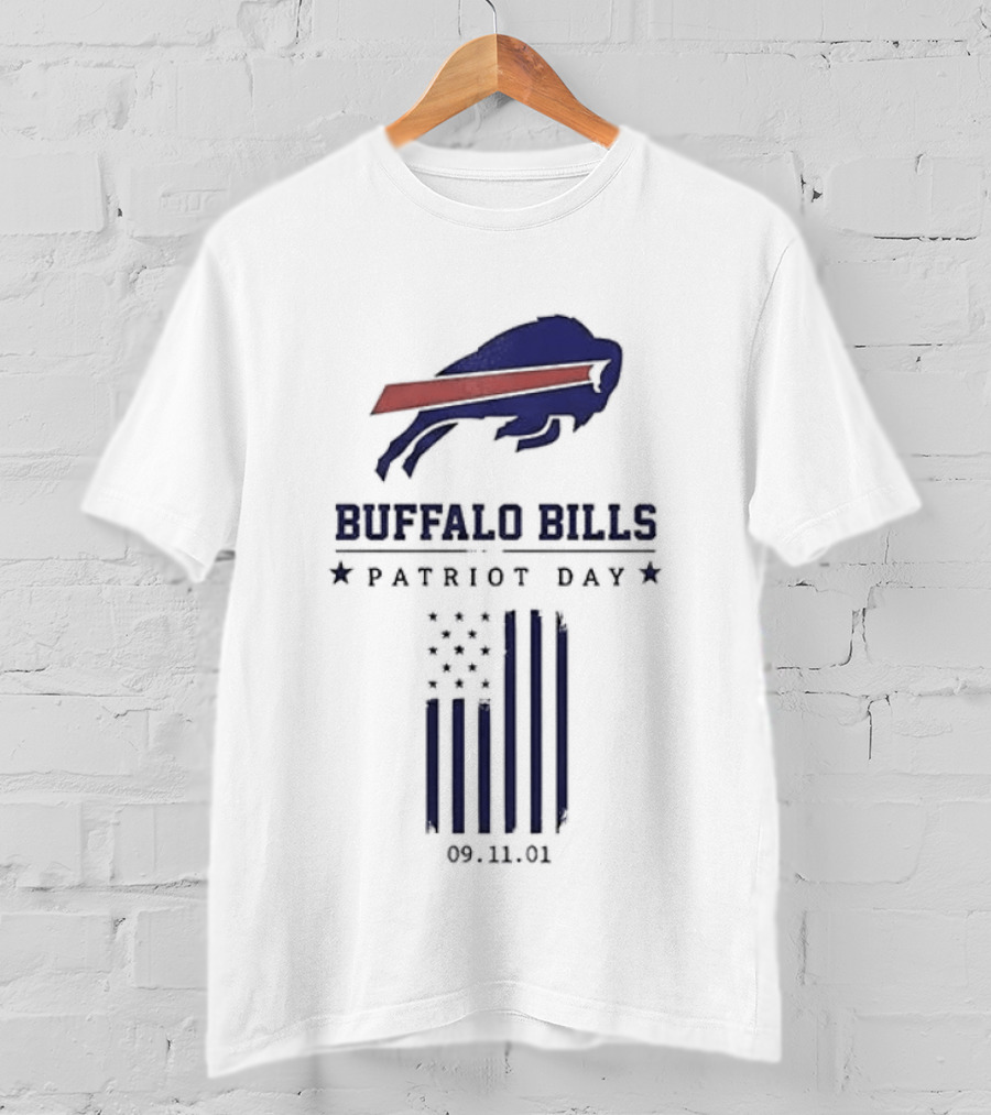 Buffalo Bills Patriot Day 09 11 01 Flag T-Shirt