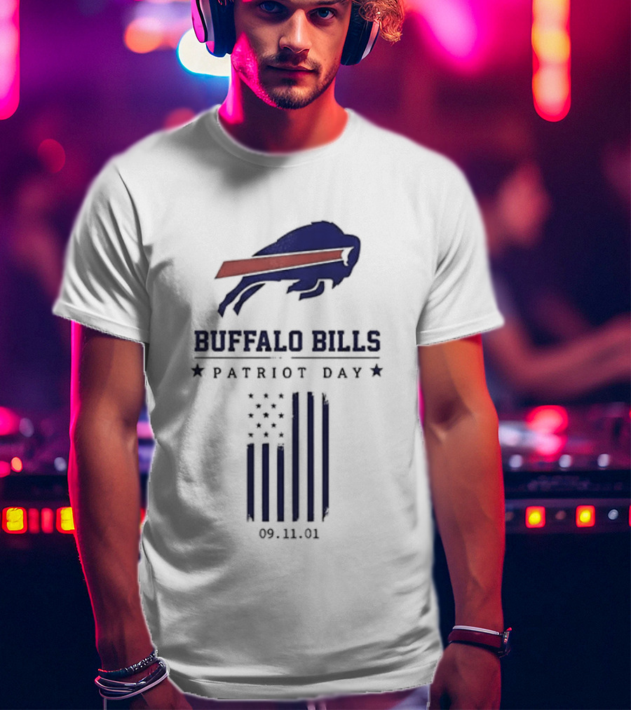 Buffalo Bills Patriot Day 09 11 01 Flag T-Shirt
