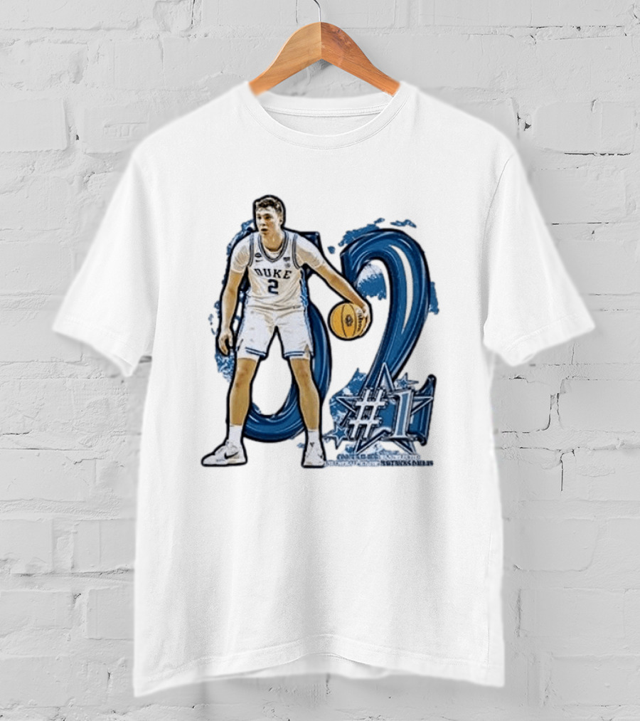 Duke Basketball Cooper Flagg Draft Number One Dallas Mavericks T-Shirt