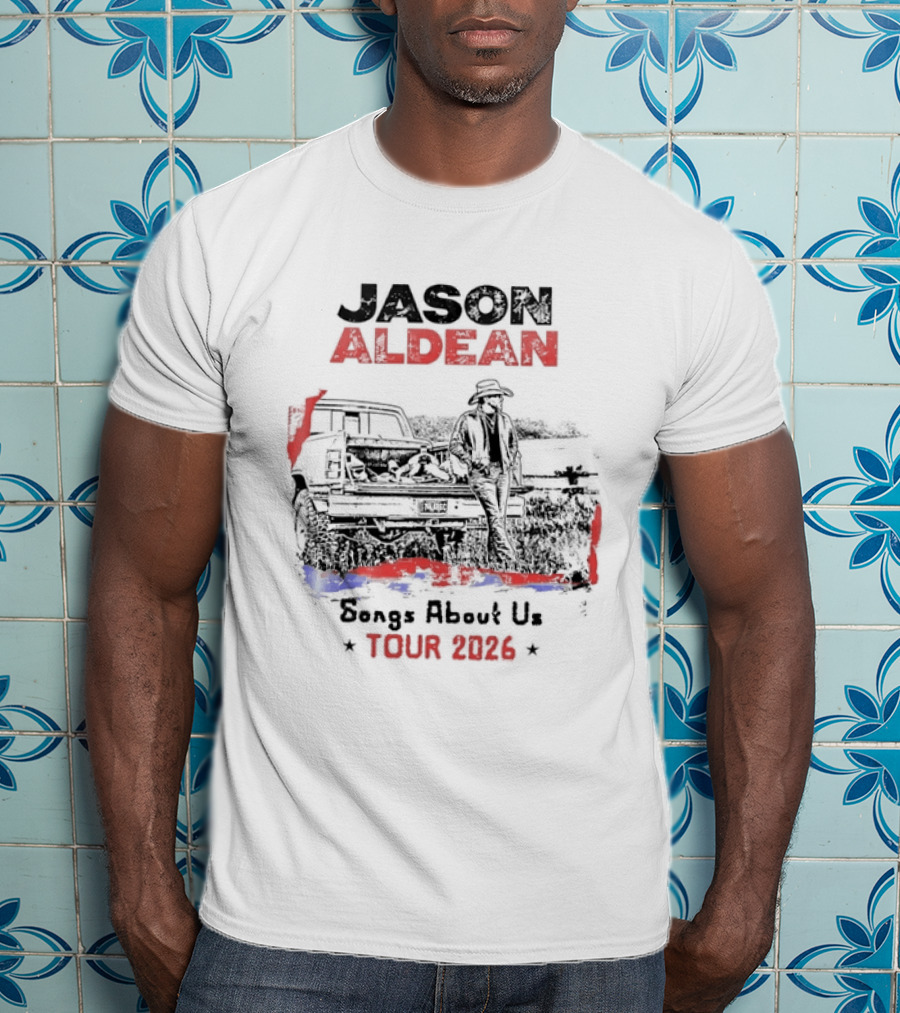 Jason Aldean Songs About Us Tour 2026 Country Music Scenic T-Shirt