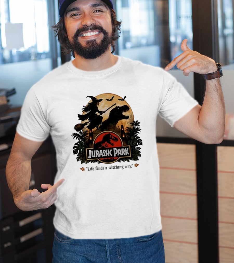 Jurassic Park Life Finds A Witching Way Halloween T-Shirt