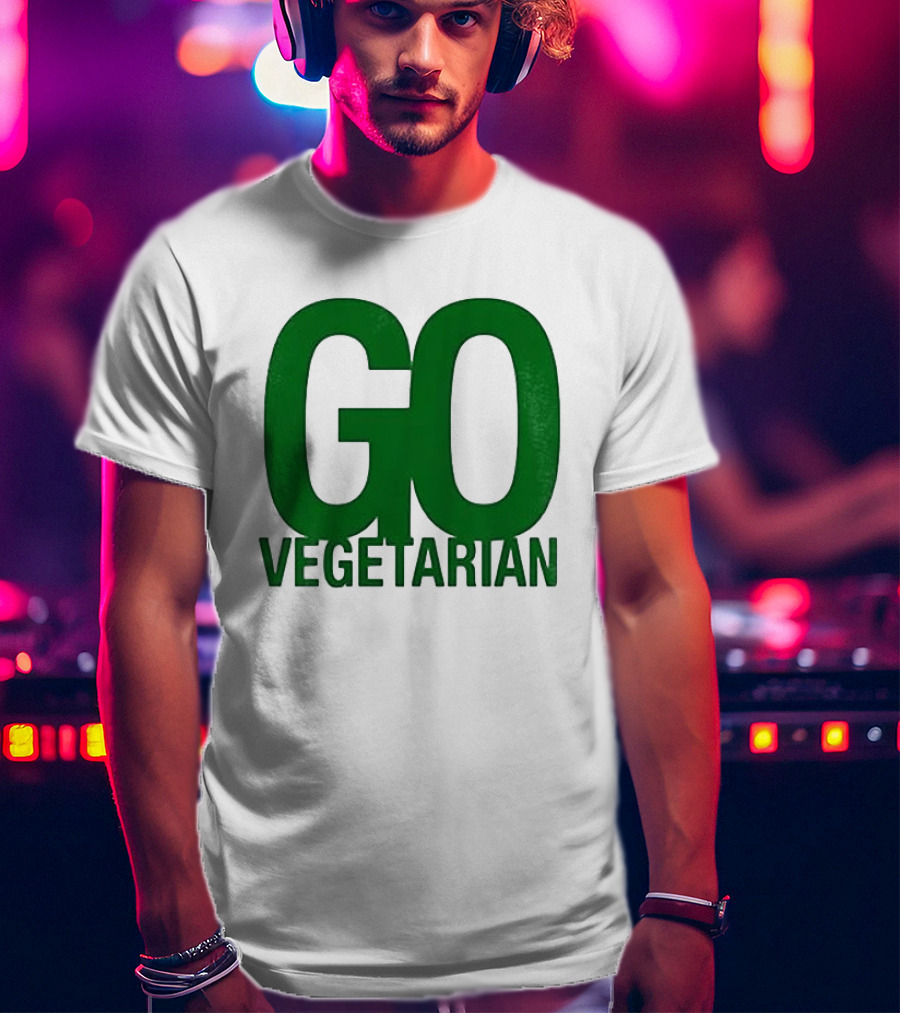 Justice Hamburgers Are Made Of What Go Vegetarian Cow T-Shirt