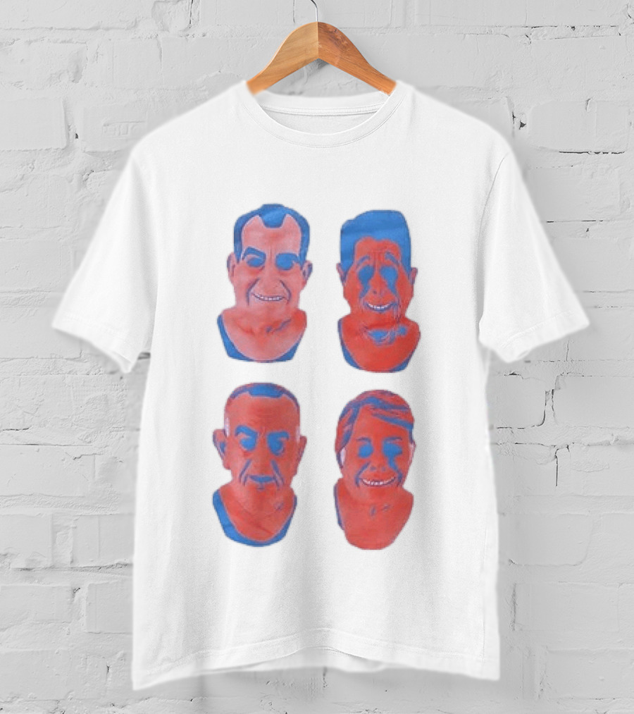 Point Break Anything To Catch The Perfect Wave Presidents Parody Faces T-Shirt