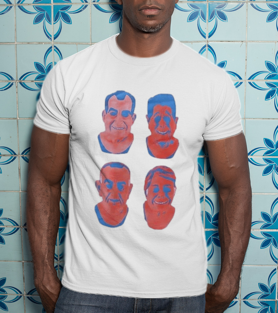 Point Break Anything To Catch The Perfect Wave Presidents Parody Faces T-Shirt