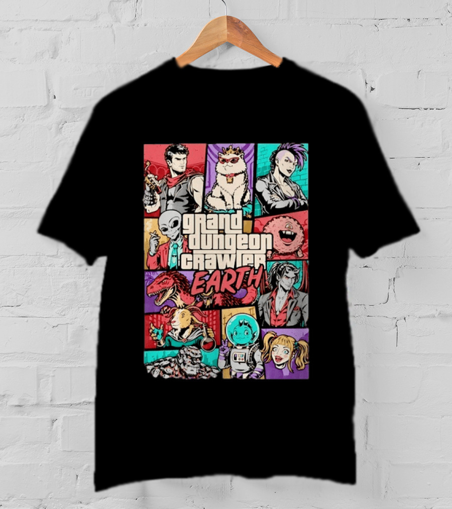 Grand Dungeon Crawler Earth Fantasy Characters Compilation T-Shirt