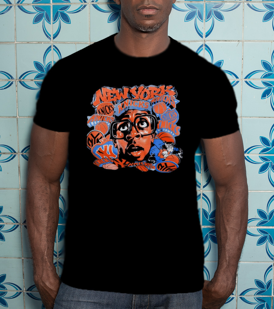 Spike Lee New York Knicks NBA Basketball Retro Graffiti T-Shirt