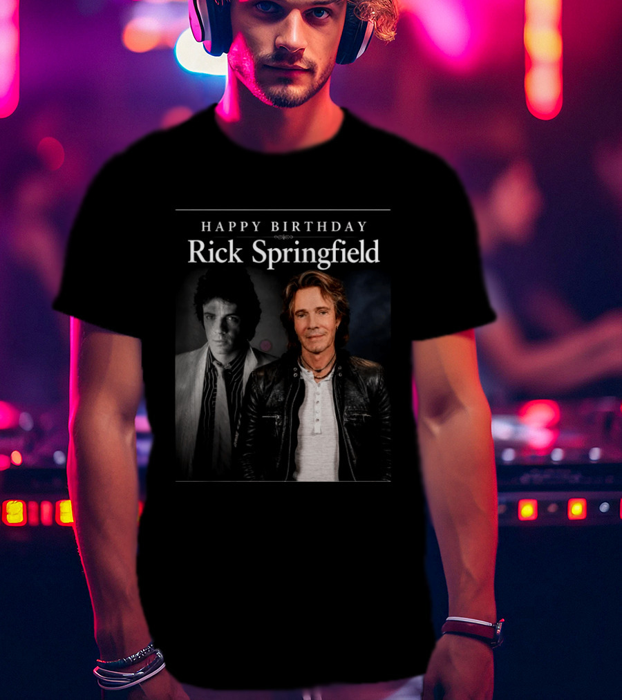 Happy Birthday Rick Springfield Retro And Modern T-Shirt