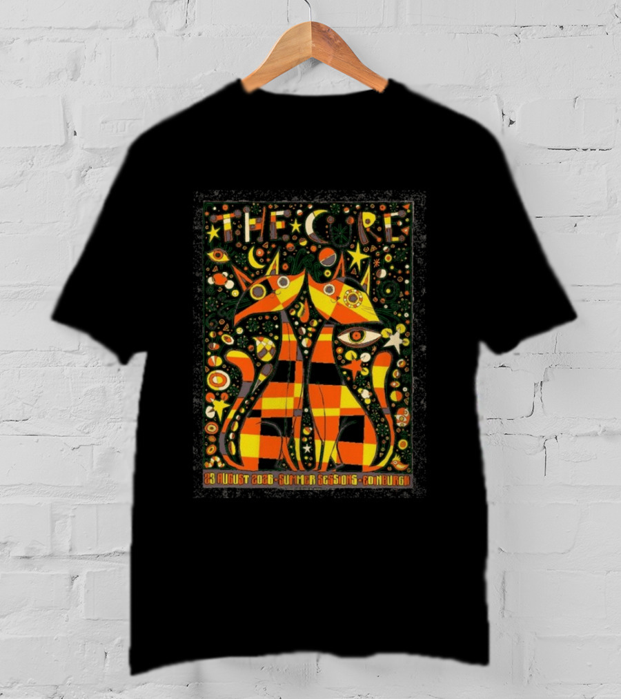 The Cure 23 August 2026 Summer Sessions Edinburgh Psychedelic Cat T-Shirt