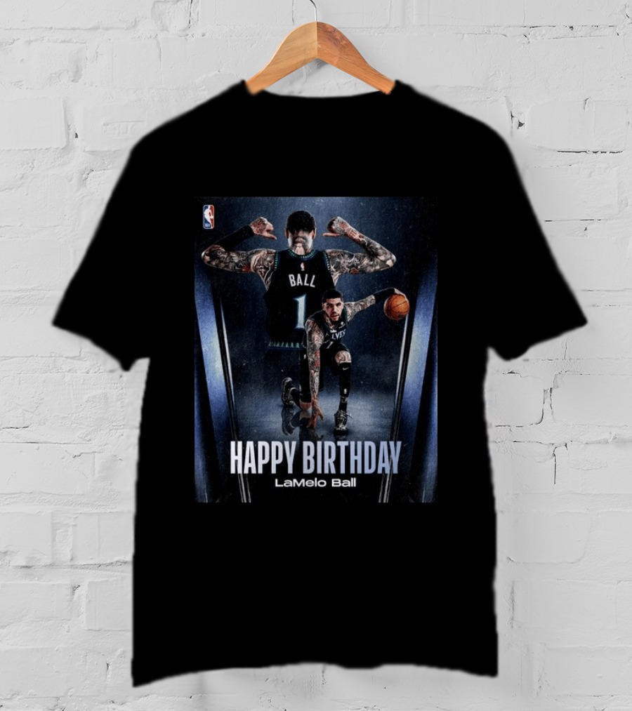 LaMelo Ball Happy Birthday Celebration With NBA Team Jersey T-Shirt