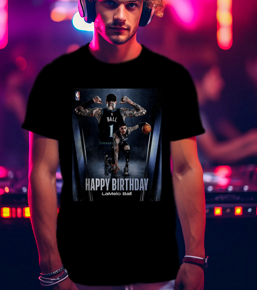 LaMelo Ball Happy Birthday Celebration With NBA Team Jersey T-Shirt