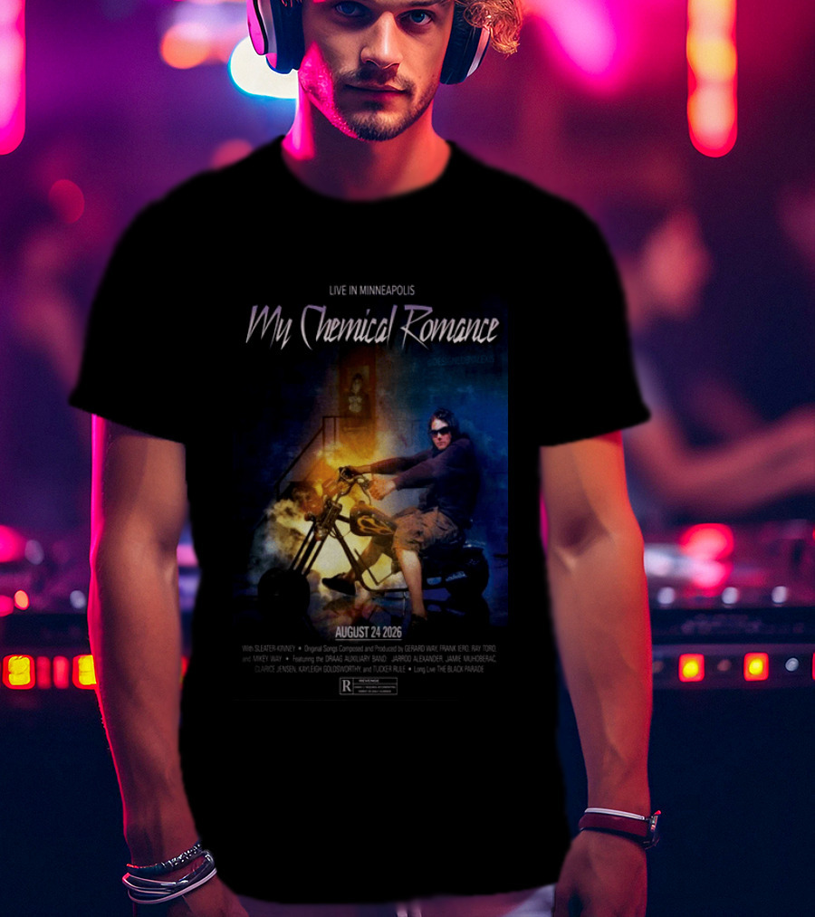 Live In Minneapolis My Chemical Romance August 24 2026 With Sleater Kinney T-Shirt