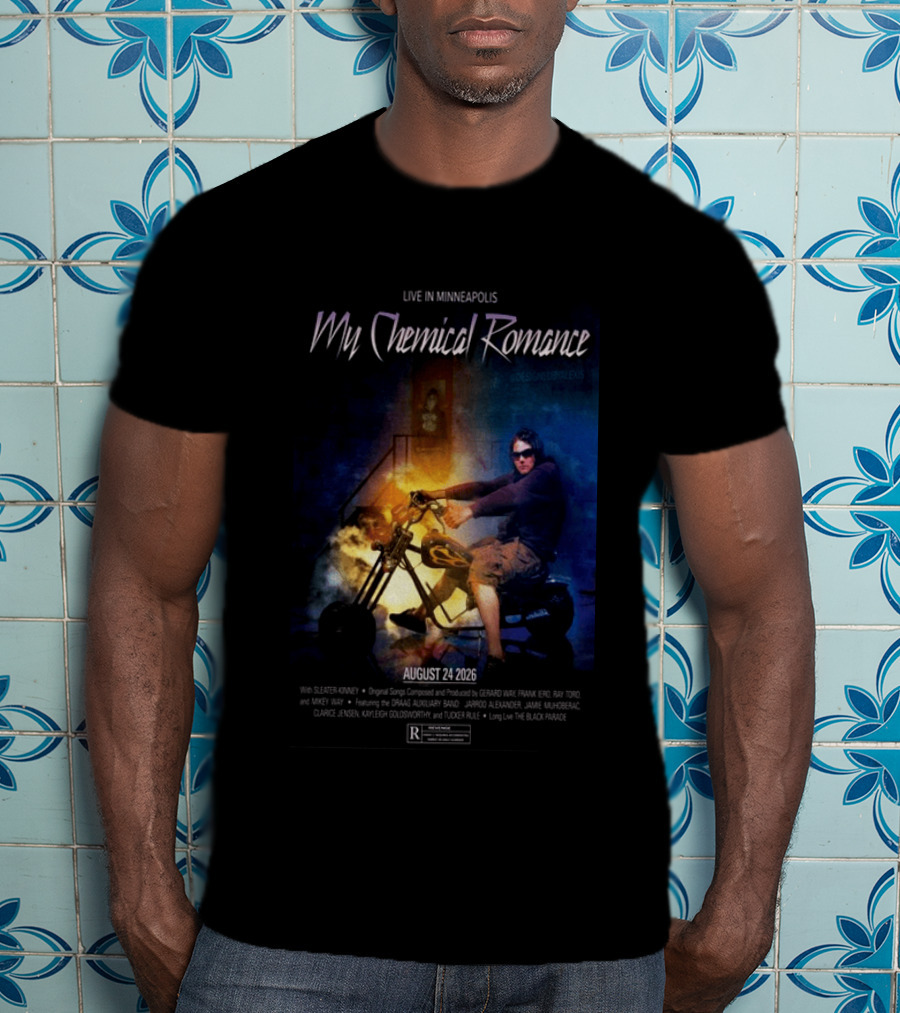 Live In Minneapolis My Chemical Romance August 24 2026 With Sleater Kinney T-Shirt