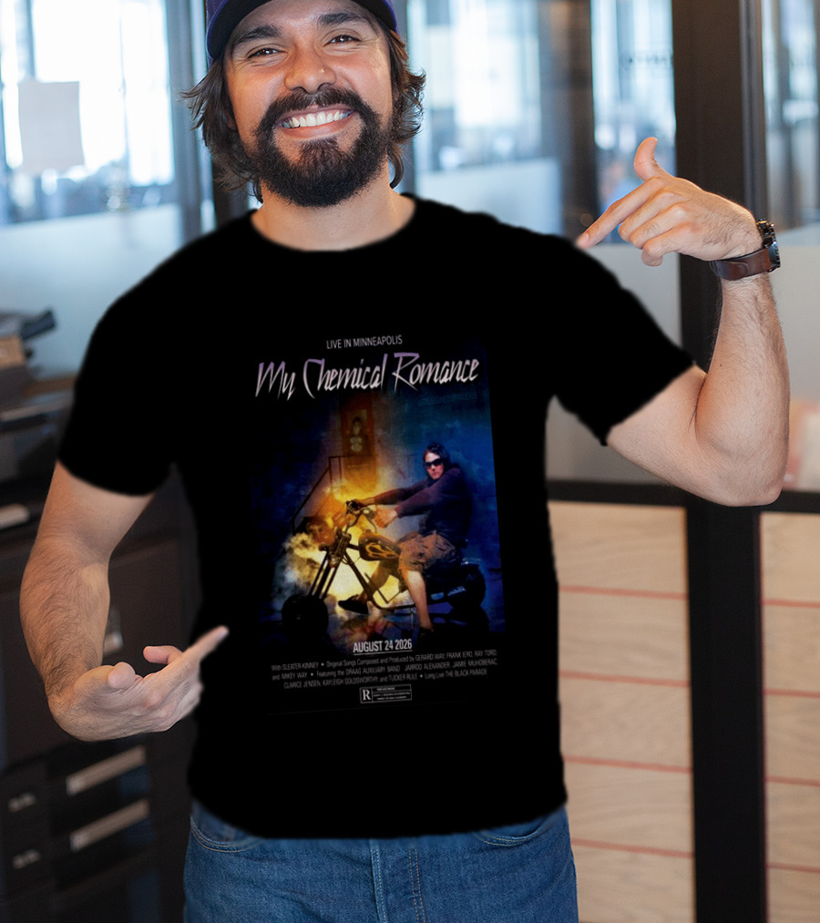 Live In Minneapolis My Chemical Romance August 24 2026 With Sleater Kinney T-Shirt