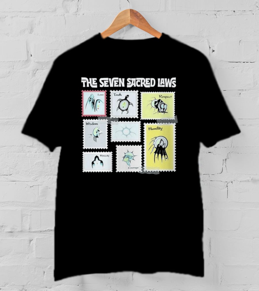Native American The Seven Sacred Laws Love Truth Respect Wisdom Humility Honesty Courage T-Shirt