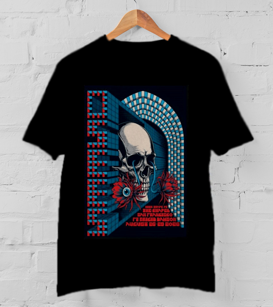 OSEES Knights Of The Crimson Eye San Francisco Chapel August 26 29 2026 Skull Spiral T-Shirt