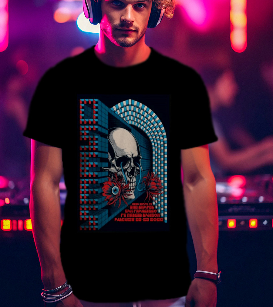 OSEES Knights Of The Crimson Eye San Francisco Chapel August 26 29 2026 Skull Spiral T-Shirt