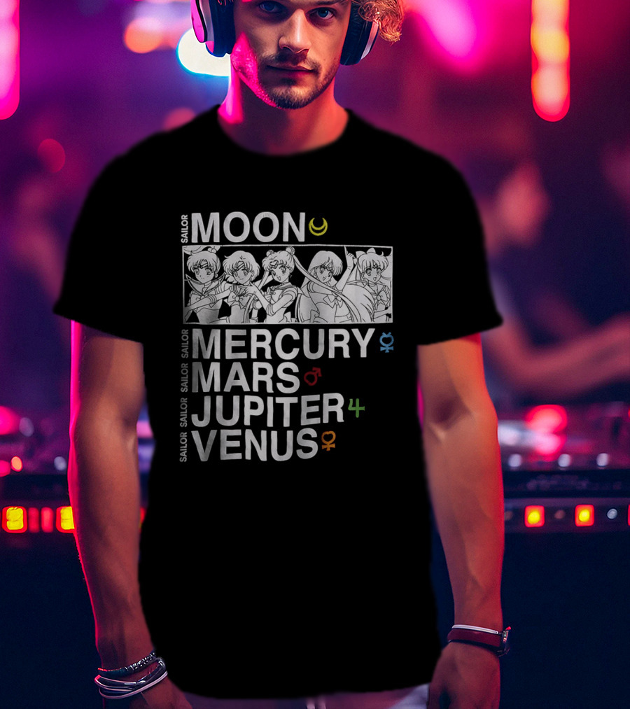 Sailor Moon Mercury Mars Jupiter Venus T-Shirt