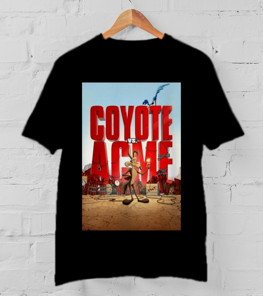 Coyote Vs. Acme Explosive Showdown With Cartoon Rivals T-Shirt