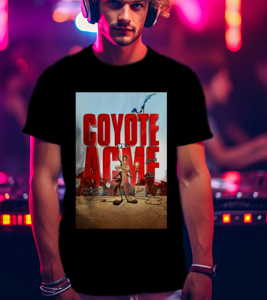 Coyote Vs. Acme Explosive Showdown With Cartoon Rivals T-Shirt