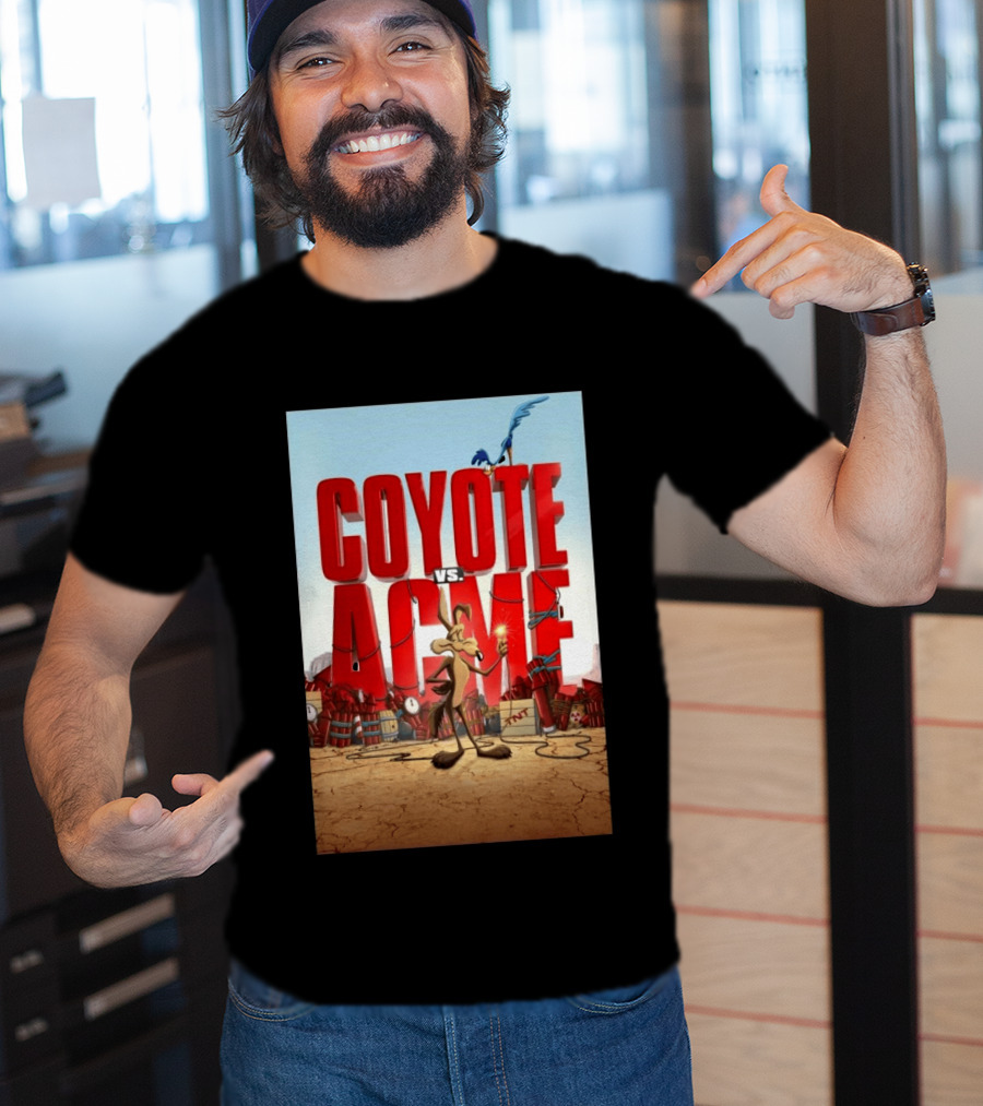 Coyote Vs. Acme Explosive Showdown With Cartoon Rivals T-Shirt