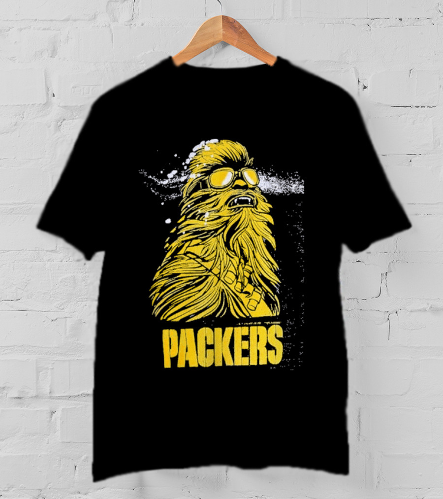 Disney Marvel Chewbacca Packers Collaboration Star Wars X Green Bay Fan T-Shirt