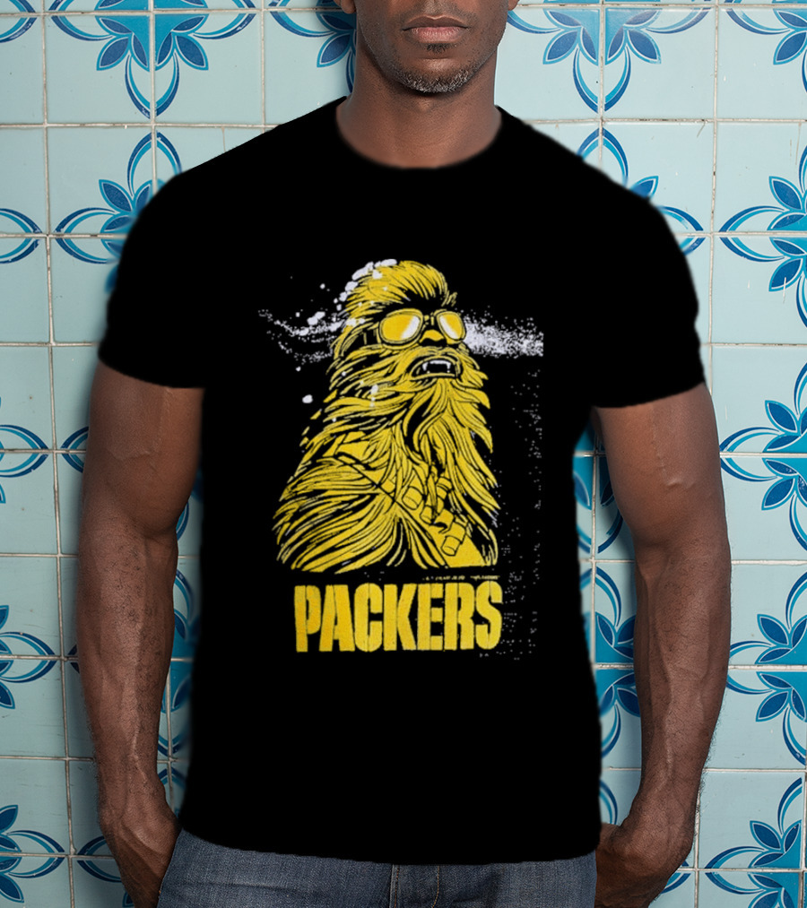 Disney Marvel Chewbacca Packers Collaboration Star Wars X Green Bay Fan T-Shirt