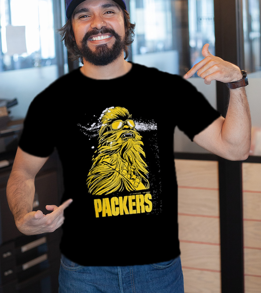Disney Marvel Chewbacca Packers Collaboration Star Wars X Green Bay Fan T-Shirt