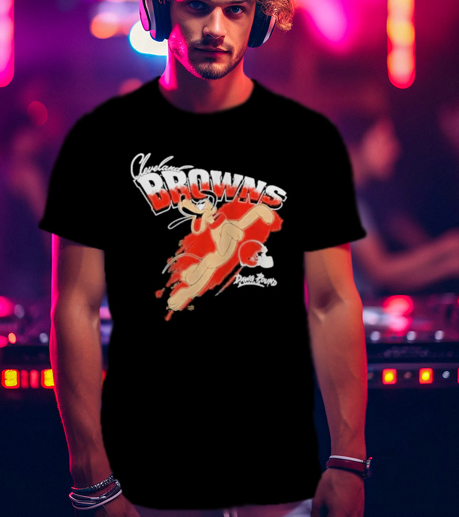 Disney Marvel Collection Pluto Cleveland Browns Collaboration T-Shirt
