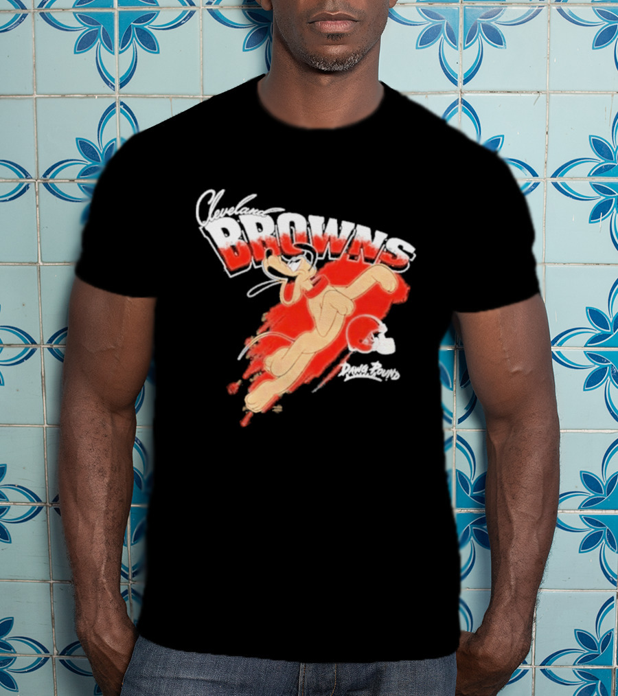 Disney Marvel Collection Pluto Cleveland Browns Collaboration T-Shirt