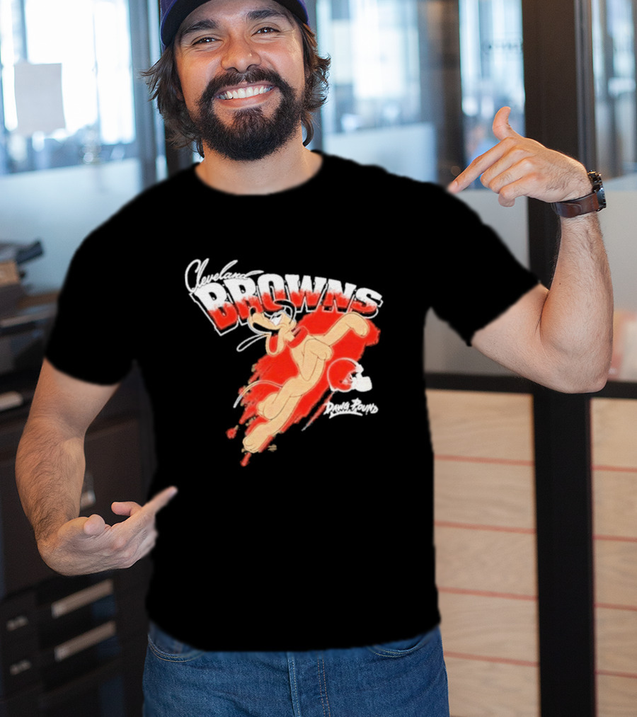 Disney Marvel Collection Pluto Cleveland Browns Collaboration T-Shirt