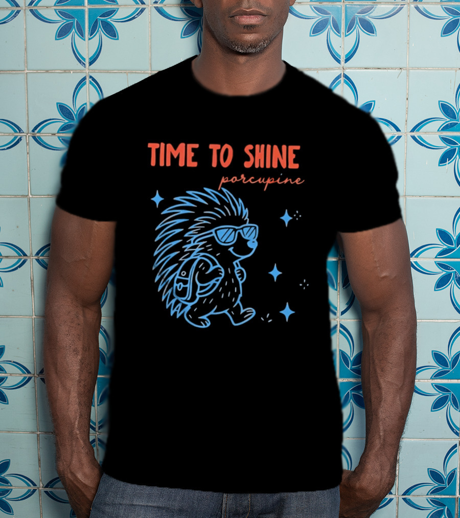 Time To Shine Porcupine Back To School Fun T-Shirt
