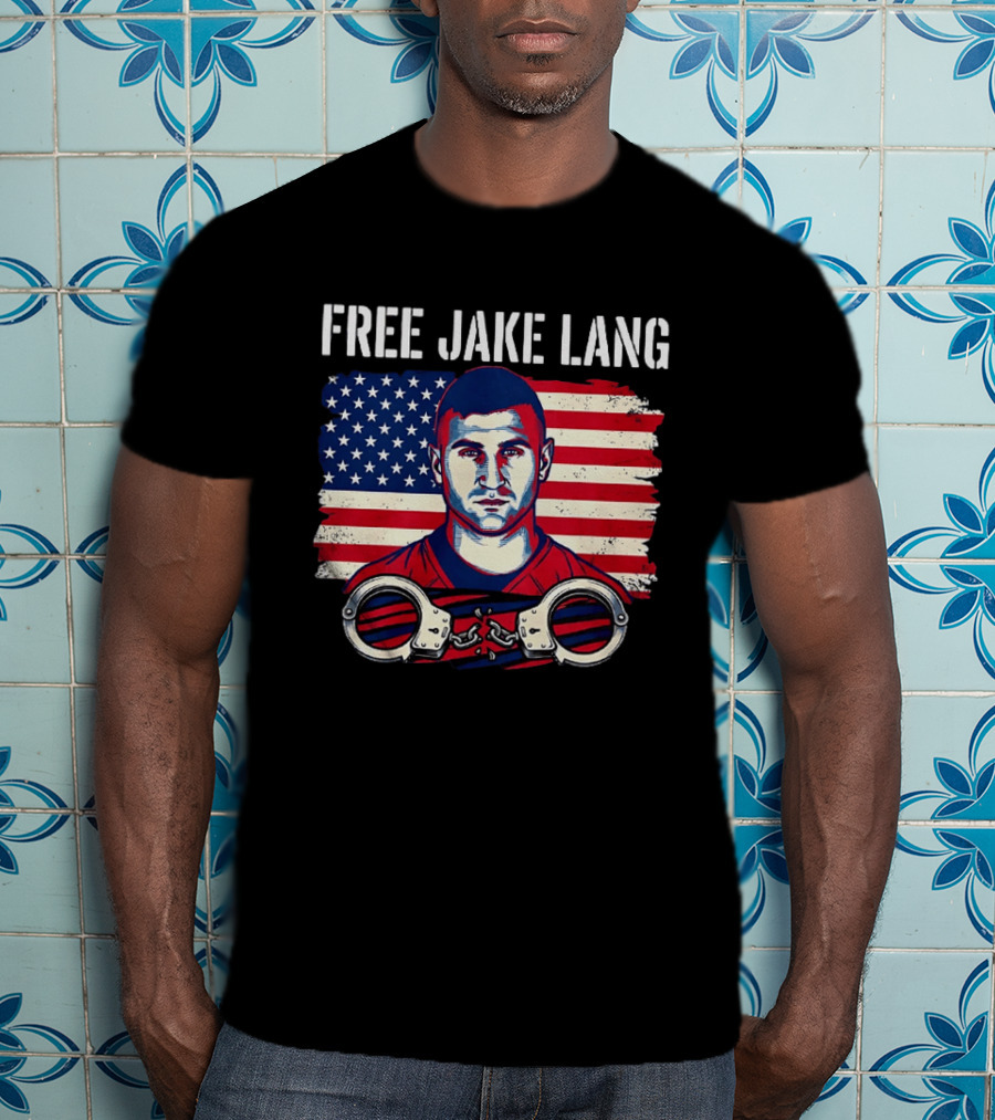 Free Jake Lang USA Flag Handcuffs T-Shirt
