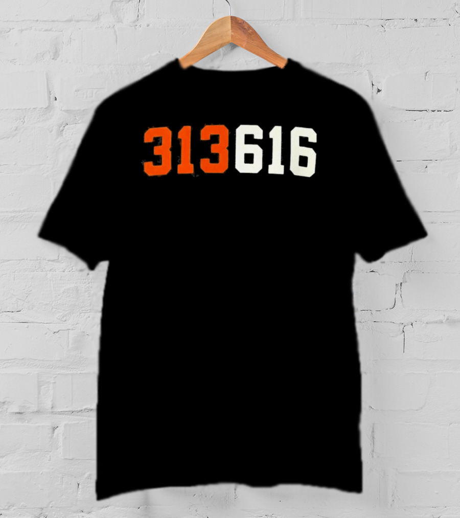Isaac Teslaa 313 616 Retro Number T-Shirt