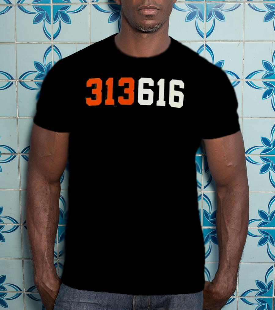 Isaac Teslaa 313 616 Retro Number T-Shirt