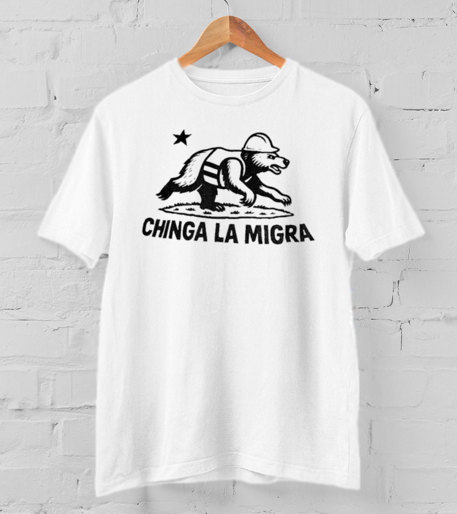 Bear Worker Chinga La Migra Star T-Shirt