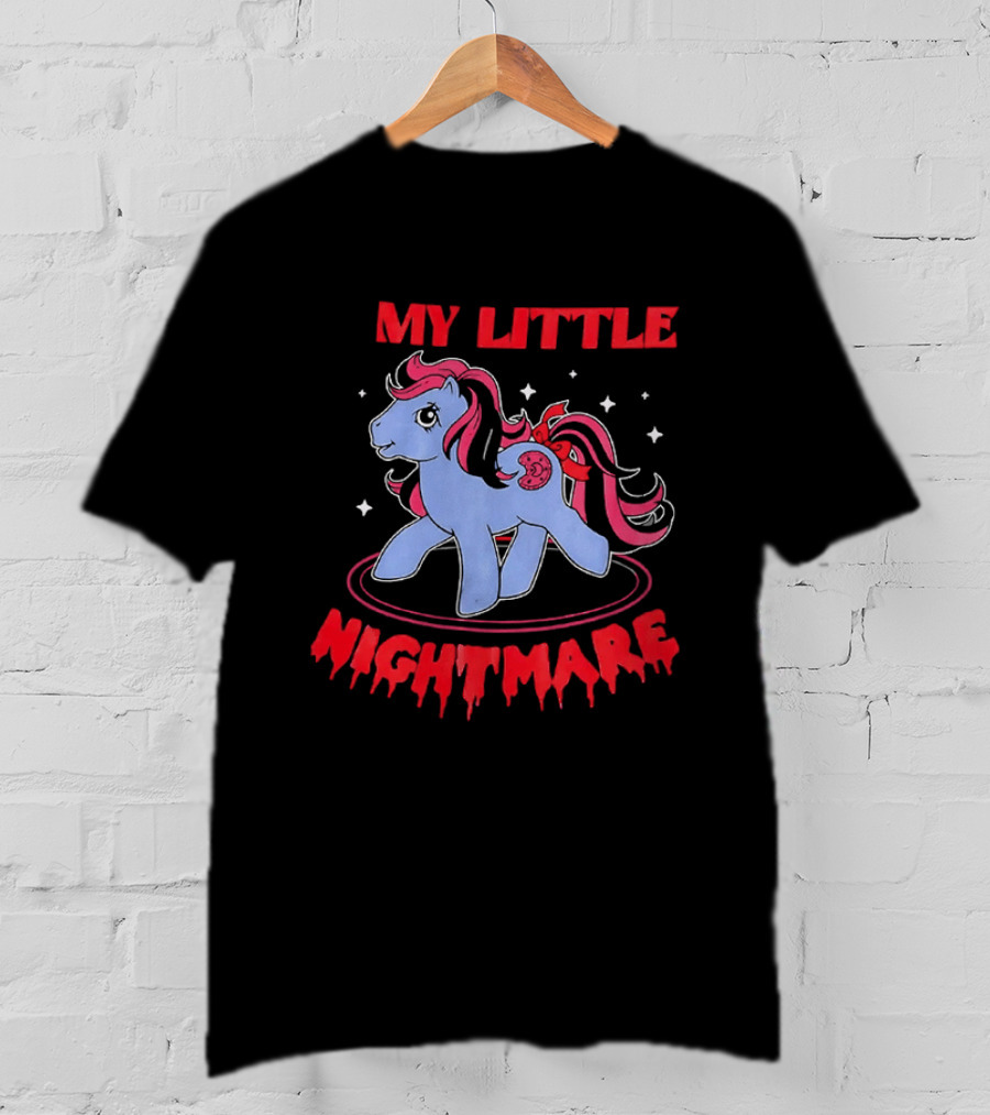 My Little Nightmare My Little Pony 80s Cartoon Dripping Red T-Shirt